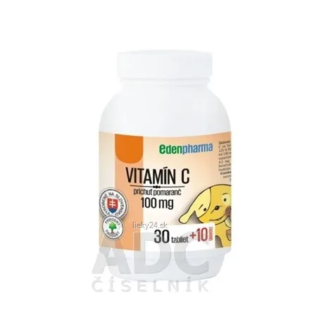 EDENPharma VITAMÍN C 100 mg príchuť pomaranč