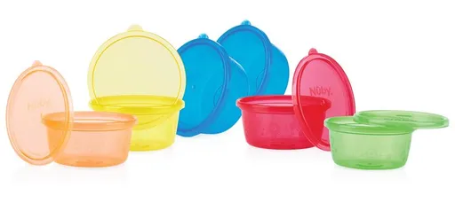 NUBY Miska na desiatu s viečkom, 300 ml, 6m+ (6 ks)