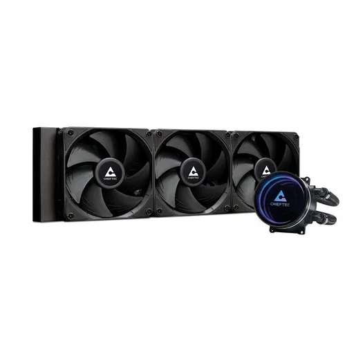 CHIEFTEC vodné chladenie CPU Iceberg 360 Dark, 3x120mm, ARGB vodný blok, LGA1851, AM5, čierna