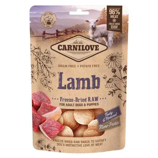 CARNILOVE Raw Freeze-Dried Snacks Lamb maškrty pre psov 60 g