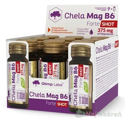 Chela-Mag B6 Forte Shot ampuly, višňová príchuť 20 x 25 ml