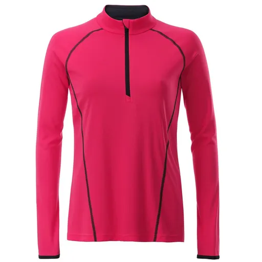 James & Nicholson (Daiber) Dámske funkčné tričko s dlhým rukávom JN497 - Jasnoružová / titánová | XS