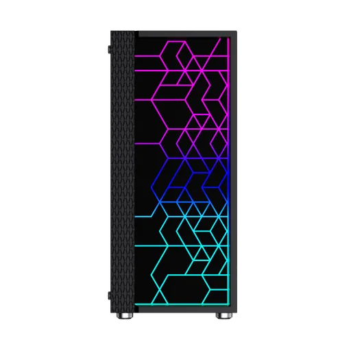 Gembird Computer Fornax 2500 ARGB/Midi Tower/Transpar./Čierna