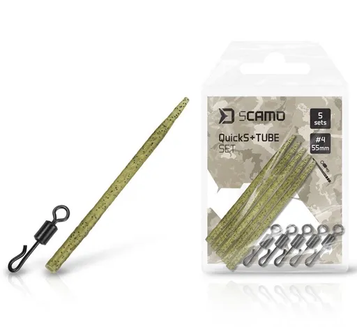 Delphin set prevleky proti zamotaniu a obratlíky scamo quicks #4 + tube 5 ks