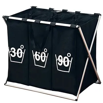 Kesper Koš na špinavú bielizeň – triedený čierny (19590)