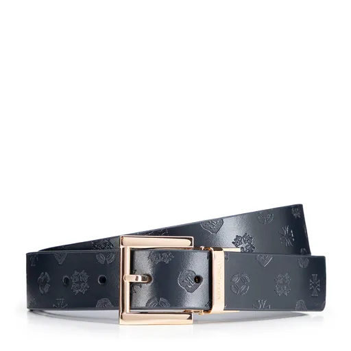 Darčekový set pre ženy: dámsky kožený opasok s dvomi vymeniteľnými prackami – obojstranný model