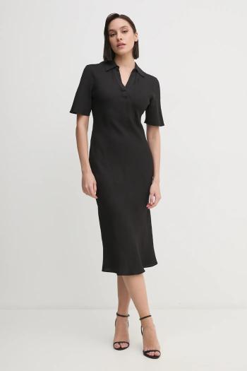 Šaty Calvin Klein čierna farba, maxi, áčkový strih, K20K207867