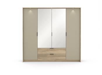 ArtLas Šatníková skriňa IGLIO 220 4D2S | s LED osvetlením