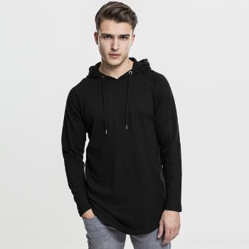 Pánska mikina Urban Classics Long Shaped Terry Hoody black - L