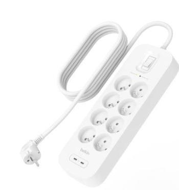 Belkin SURGE 8OT 900J, 30W, Dual USB C