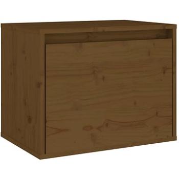 Shumee nástenná medovohnedá 45×30×35 cm masívna borovica, 813441