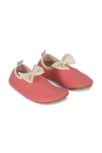 Detské topánky do vody Konges Sløjd BOWIE SWIM SHOES ružová farba, KS102500