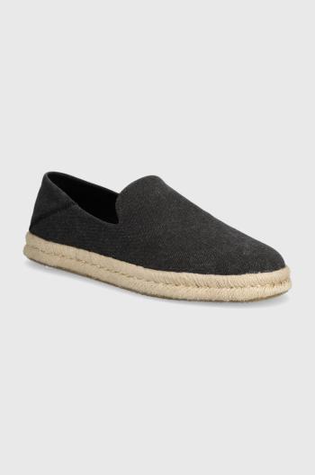 Espadrilky Toms Santiago čierna farba, 10019869