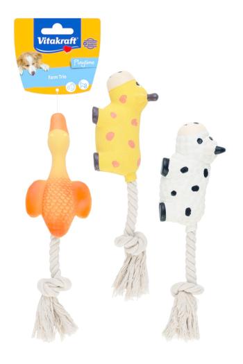 VITAKRAFT HRACKA FARMTRIO LATEX S LANEM, CCA 6X21 CM, 2359674