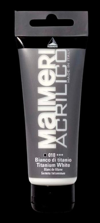MAIMERI ACRILICO - Akrylové farby 018 - titanium white, 0,075 L