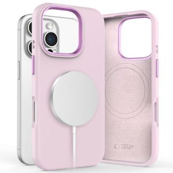 Tech-Protect Silicone Pure MagSafe kryt na iPhone 16 Pro, ružový