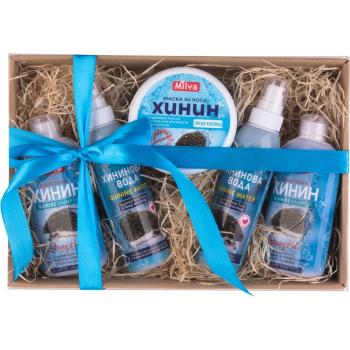 Milva Quinine šampón proti vypadávaniu vlasov 2 x 200 ml + tonikum proti vypadávaniu vlasov 2 x 200 ml + maska na vlasy 250 ml darčeková sada