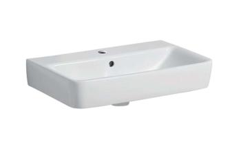 GEBERIT - Selnova Compact Umývadielko 60x37 cm, s 1 otvorom na batériu, s prepadom, biela 501.511.00.7