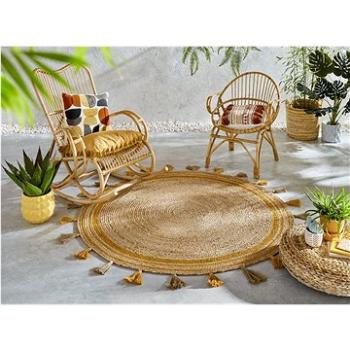 Kusový Lunara Jute Circle Ochre 150×150 cm, kruh (296394-127283)