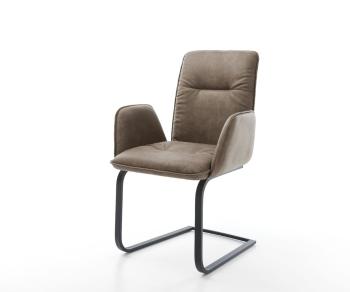 Jedálenská stolička Vinja-Flex taupe vintage konzolová základňa plochá