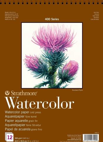 Strathmore Serie 400 Cold Press Watercolour Pad Skicár 31 x 23 cm 300 g