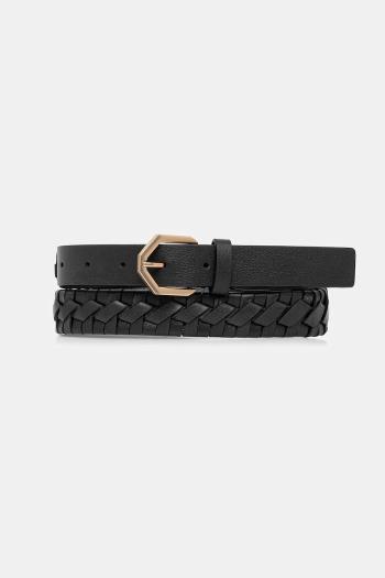 Opasok AllSaints čierna farba, 29AS300850