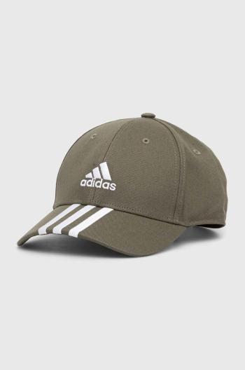 Šiltovka adidas Performance zelená farba, s nášivkou