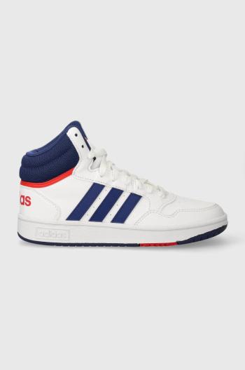 Detské tenisky adidas Originals HOOPS 3.0 MID K biela farba