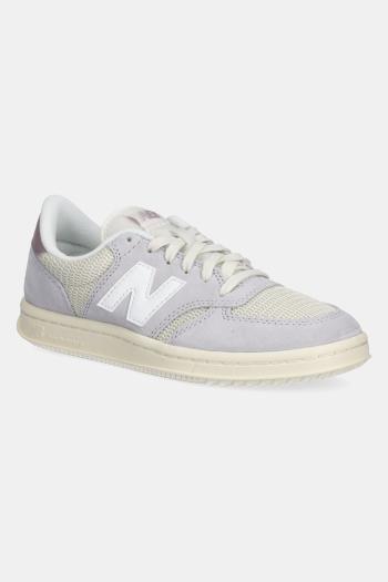 Nubukové tenisky New Balance CT500 dámske, šedá farba, CT500GC