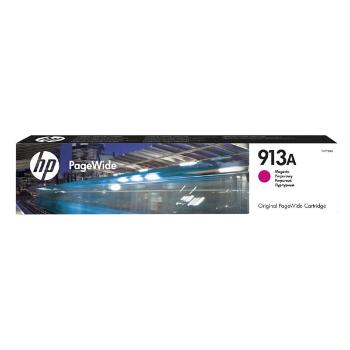 HP originál ink F6T78AE, HP 913A, magenta, 3000str., 35.5ml, HP PageWide 325, 377, Pro 452, Pro 477, purpurová