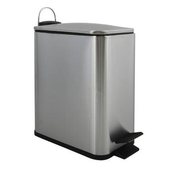 Matt ezüstszínű acél pedálos szemetes 5 l   Erik – Spirella