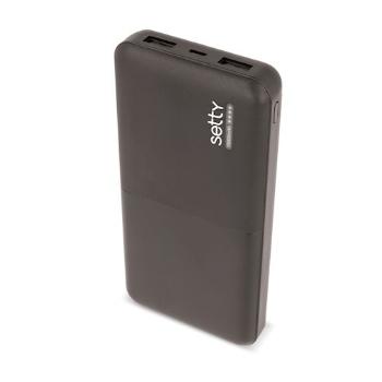 SETTY GSM043160 CIERNA POWERBANKA 10000MAH 5V