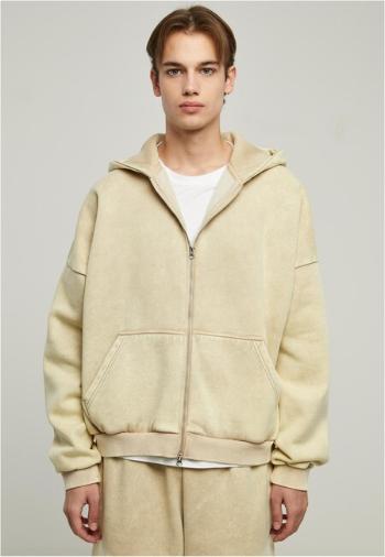 Urban Classics Heavy Sand Washed 90's Zip Hoody unionbeige - 5XL