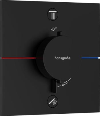 Sprchová a vaňová batéria Hansgrohe ShowerSelect Comfort E bez podomietkového telesa matná čierna 15572670