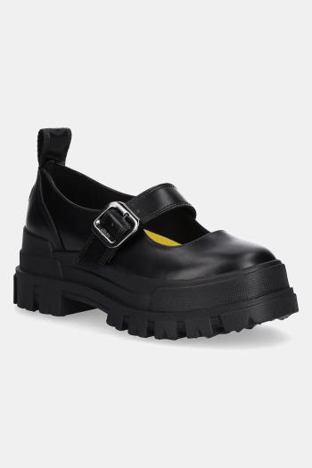 Baleríny Buffalo Aspha Loafer Buckle Os čierna farba, 1620046