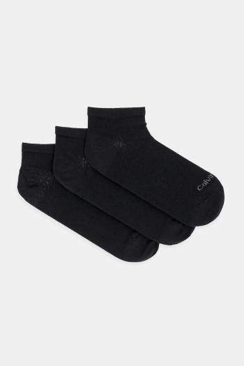 Ponožky Calvin Klein 3-pak čierna farba, 701233831