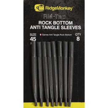 Ridgemonkey prevlek rock bottom anti tangle sleeves 8 ks - long 45 mm