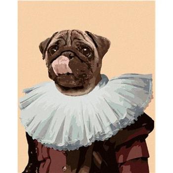 Maľovanie podľa čísel - Kráľovský pes - mops (HRAbz33537nad)