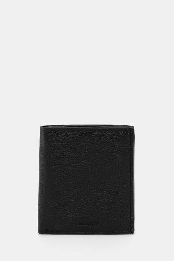 Kožená peňaženka Calvin Klein čierna farba, LV04D1034G