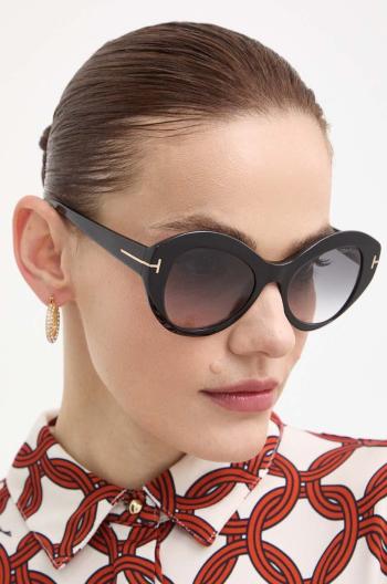 Slnečné okuliare Tom Ford dámske, čierna farba, FT1084_5201B
