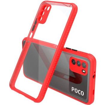 Hishell two colour clear case for Xiaomi POCO M3 red (HPC-10-Xiaomi POCO M3-red)