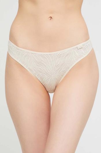 Tangá Calvin Klein Underwear béžová farba, 000QF6878E