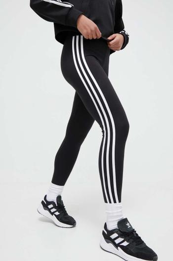 Legíny adidas Originals 3-Stripe Leggings dámske, čierna farba, s nášivkou, IP2968