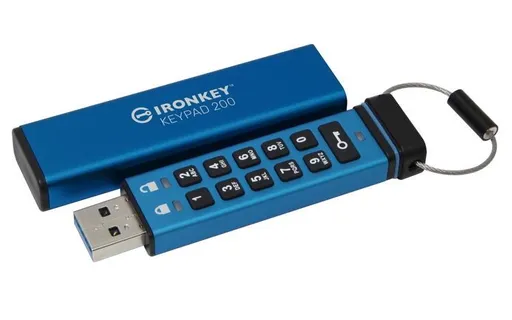 KINGSTON 32GB IronKey Keypad 200, FIPS 140-3 Lvl 3 (Pending) AES-256 Encrypted