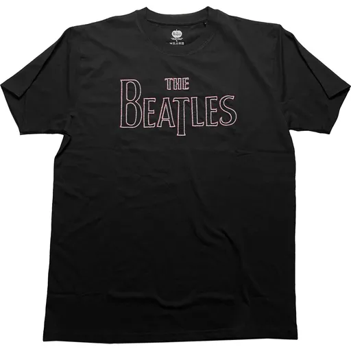 The Beatles tričko Drop T Logo Čierna S