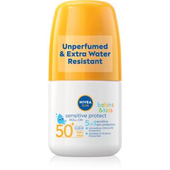 NIVEA SUN Sensitiv detské mlieko na opaľovanie roll-on SPF 50+ 50 ml