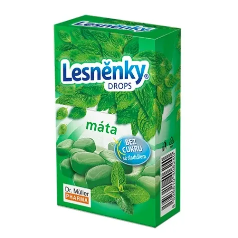 Dr. Müller Lesněnky Mäta, pastilky bez cukru so sladidlom 38 g