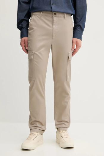 Nohavice Calvin Klein béžová farba, strih cargo, LV04LC619G