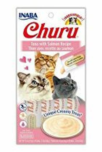 Churu Cat Pyré z tuniaka s lososom 4x14g + Množstevná zľava