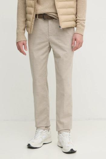 Nohavice Hackett London pánske, béžová farba, strih chinos, HM212679R